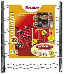 Sivý kovový regál na víno počet fliaš 30 Chianti – Metaltex