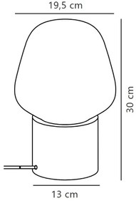 Nordlux - Stolná lampa CHRISTINA 1xE27/25W/230V gumovník