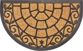 Hanse Home 45x75 polkruh Rohožka Mix Mats Cocos 105559 - na von aj na doma, hnedá, chodba / predsieň