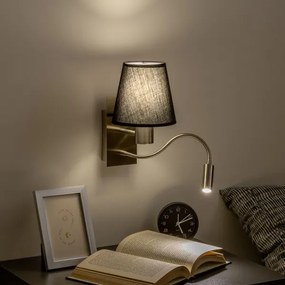 Brilagi - LED Nástenná lampa NUBILA 1xE27/25W/230V + LED/3W chróm/čierna