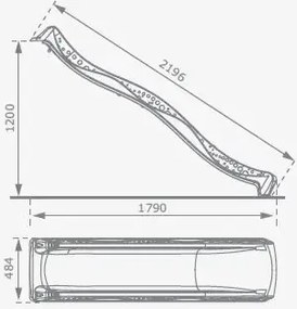 Smart4Play | Šmykľavka s prípojkou na vodu červená 2,20m | 11640063