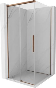 Mexen Rox, posuvný sprchový kút 95 x 95 cm, 8mm číre sklo, ružové zlato profil, 8C2-095-095-60-00
