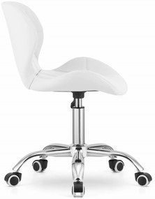 Biele kancelárske kreslo AVOLA z eko kože