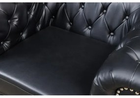 Kreslo 41448 Chesterfield Antique Čierna  - Komfort-nábytok