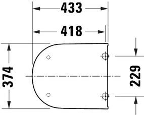 Duravit 28210000 - WC sedátko D-CODE 37,4x43,3 cm biela