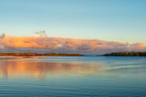 Fototapeta jazero a západ slnka - 150x100
