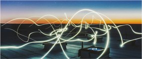 Obraz - pohľad na oblohu zo strechy (120x50 cm)