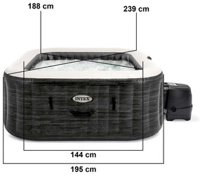 Intex Nafukovacia hydromasážna jacuzzi 6 osôb 239x71cm +prémiové príslušenstvo - INTEX 28452