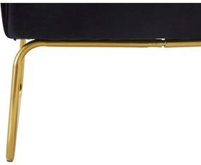 Čierne zamatové kreslo Joshua - Støraa