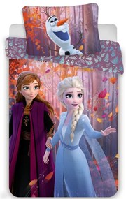 Jerry Fabrics Bavlnené obliečky Frozen sister purple 140x200/70x90 cm
