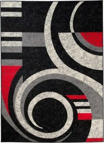 Koberec QMEGA PP CRM T155A čierny / červený