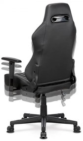 Autronic -  Herné kreslo E-RACER KA-F06 GREY, poťah sivá a čierna ekokoža