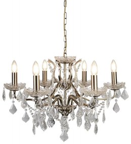 Searchlight - Krištáľový luster na reťazi PARIS 6xE14/40W/230V