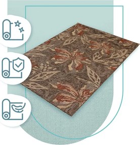 Koberec FENER Floral hnedý