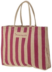 Bloomingville Nákupná taška BERGAMO, modrá, juta