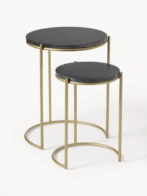 Mramorové pomocné stolíky Ella, 2 ks