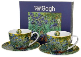 Duo Porcelánová šálka s podšálkou Van Gogh Irises 90 ml sada 2ks