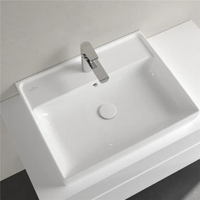 VILLEROY &amp; BOCH Collaro závesné umývadlo s otvorom, s prepadom, spodná strana brúsená, 600 x 470 mm, biela alpská, 4A336G01