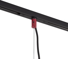 Dizajnová závesná lampa červená pre 1-fázový koľajnicový systém - Slimline Sara