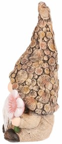 Záhradná dekorácia Škriatok kvetinka, 11 x 9 x 21cm, polyresin