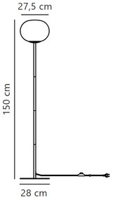 Nordlux - Stojacia lampa ALTON 1xE27/25W/230V čierna