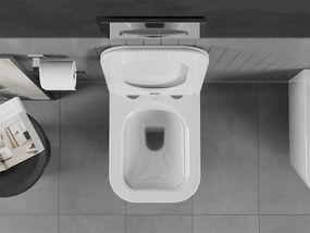 Závěsný WC set MEXEN TEO 34,5 cm s prkénkem SLIM bílý lesk