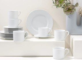 Kávový servis (18 dielov) Polo, biely