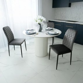 Jedálenská stolička MAVERIK zamatová, grafitová