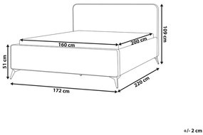 Manželská posteľ 160 cm Vardiel (sivobéžová) (s roštom). Vlastná spoľahlivá doprava až k Vám domov. 1076317