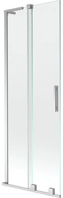 Mexen Velar L, 2-krídlová posuvná vaňová zástena 70 x 150 cm, 8mm číre sklo, chrómový profil, 896-070-003-01-01