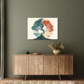 Sklenený obraz – Strom plný energie (70x50 cm)