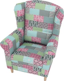 Kreslo ušiak Charlie patchwork M1. Vlastná spoľahlivá doprava až k Vám domov. 788985