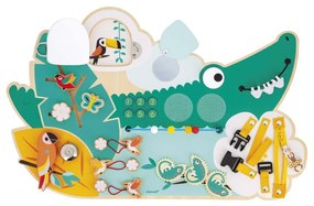 Activity Board - drevená motorická hra s aktivitami - krokodíl