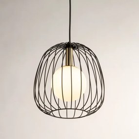 Luster na lanku BELL 1xG9/12W/230V pr. 24 cm čierna/zlatá