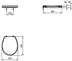 Ideal Standard Eurovit - WC sedátko W302601