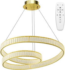 Toolight Toolight, LED závesné svietidlo 60cm, 72W, 3500lm, APP1767-CP, zlatá, OSW-04343