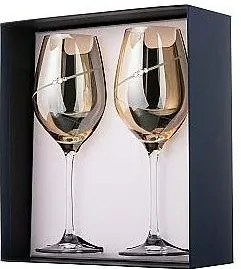 Diamante poháre na biele víno Silhouette City Amber s kryštálmi Swarovski 360 ml 2KS