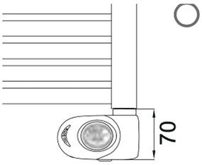 Cordivari Lisa 22 electric s ECO termostatom - Radiátor 1732x500 mm, biela 3581646100057