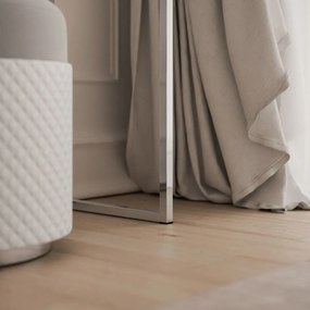 KONZOLA NESSIE BIELY LESK + STRIEBORNÁ + PODSTAVEC