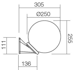 Redo 9873 - Vonkajšie nástenné svietidlo SFERA 1xE27/42W/230V IP44 biela
