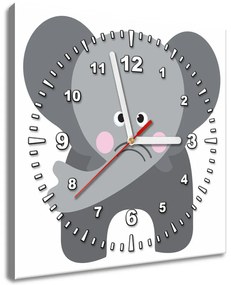 Gario Obraz s hodinami Slon Rozmery: 30 x 30 cm