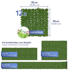 Zelená plastová balkónová zástena 300x100 cm Ivy – Maximex