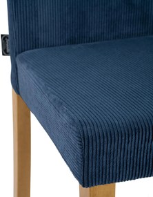 Sada 2 ks jedálenských stoličiek Ina látka cord, antik svetlá - modrá