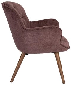 Tmavofialové zamatové kreslo Lenn – Dutchbone