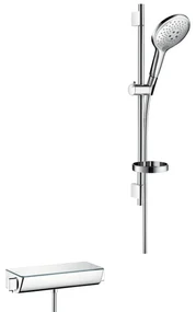 Hansgrohe Raindance Select S, sprchová súprava 150 3jet s termostatom Ecostat Select a sprchovou tyčou 65 cm, biela/chrómová, HAN-27036400
