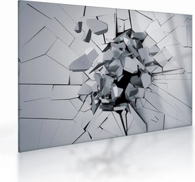 Sklenený obraz abstrakcie 3D (70x50 cm)