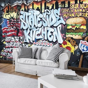 Fototapeta - Najlepší Burger - Graffiti (254x184 cm)