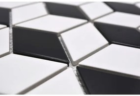Keramická mozaika POV 09 čierna/biela 26,6 x 30,5 cm