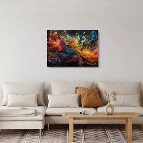 Sklenený obraz - Farebná abstrakcia II. (70x50 cm)