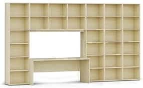 Kancelársky písací stôl INTEGRO, 1750 x 700 mm, breza